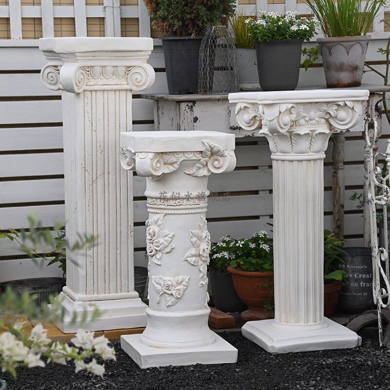 欧式罗马柱子摆件别墅花园庭院婚庆装饰阳台复古户外花盆花架底座,家居饰品,落地摆件,淘宝优惠券,粉丝福利购,淘宝优惠卷