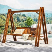 成人室内外吊椅家用大人摇摇椅网红多人室外地面荡吊床秋千架户外