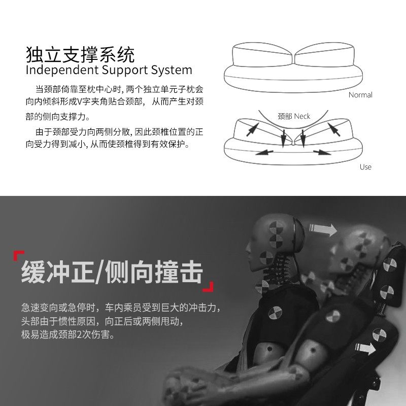 汽车座椅头枕车上靠枕一对小枕头车内护颈枕脖子抱枕车载内饰用品
