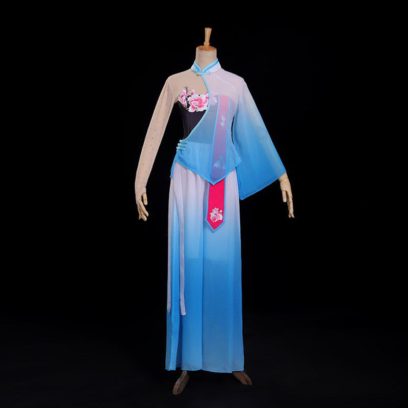 儿童古典舞演出服装女童中国风茉莉花开秧歌扇子伞表舞蹈艺考服装