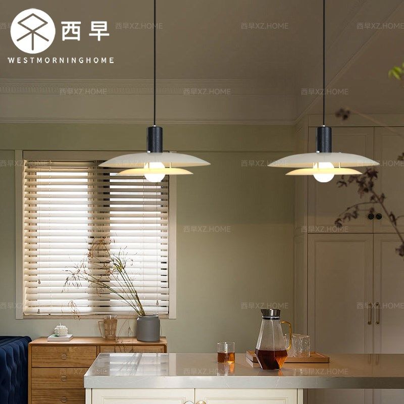 法式复古奶油风设计师餐厅吊灯中古简约吧台餐桌飞碟高级感吊线灯,家装灯饰光源,餐厅吊灯,淘宝优惠券,粉丝福利购,淘宝优惠卷