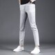 弹力休闲裤 浅灰色九分牛仔裤 子男9分 修身 小脚2023新款 男夏季 薄款