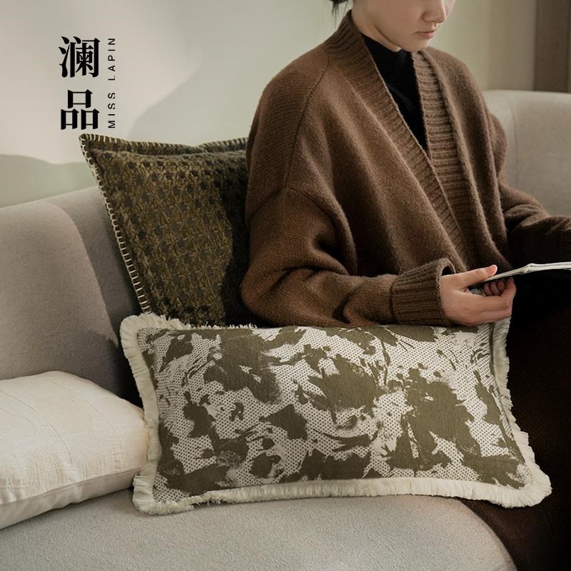 澜品不思秋国风流苏抱枕客厅靠垫套东方禅意靠枕沙发腰枕靠背