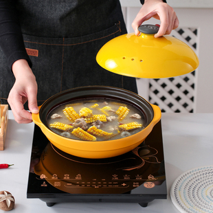 浅口砂锅电磁炉专用适用耐高温沙锅炖锅煲汤熬汤陶瓷锅煲家用商用