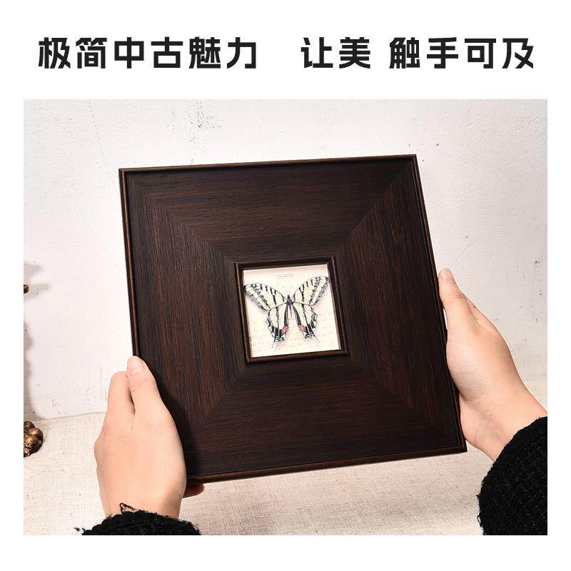 复古实木宽边画框中古风小众高级感油画外框装裱相框定制空框架