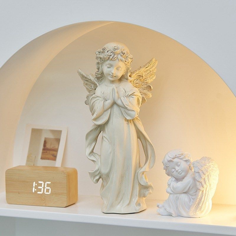 石膏摆件小天使钥匙托盘玄关收纳欧式客厅装饰雕塑进门置物架美式,家居饰品,装饰摆件,淘宝优惠券,粉丝福利购,淘宝优惠卷