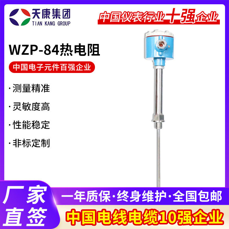 WZP-84热电阻固定螺纹管接头式防爆热电阻装配式防爆电热阻图片
