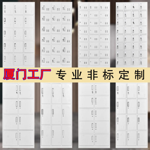 钢制员工铁皮柜更衣柜工厂职员宿舍换衣柜带锁储物柜鞋柜多门柜子