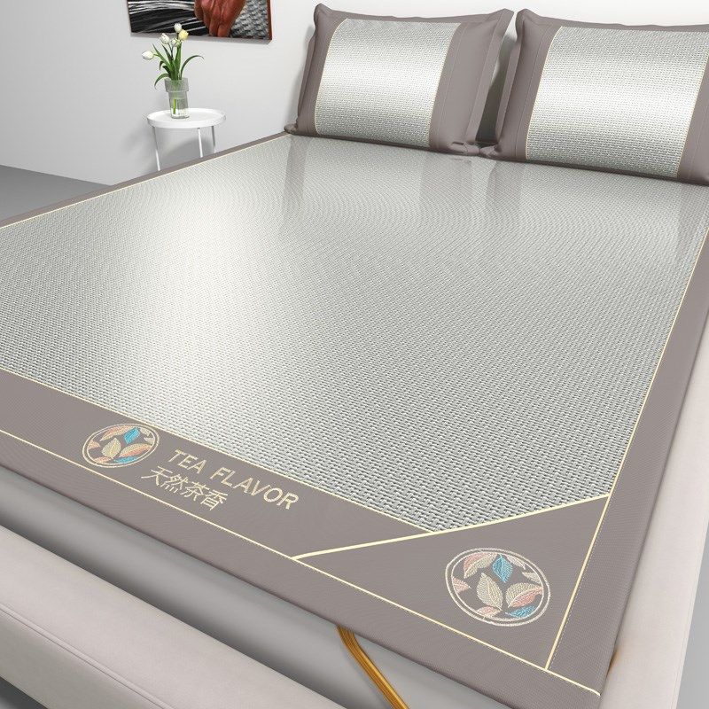 高档艾草绣花双面藤席夏天凉快冰藤席空调冰丝席家用1.5/1.8米,床上用品,藤席,淘宝优惠券,粉丝福利购,淘宝优惠卷