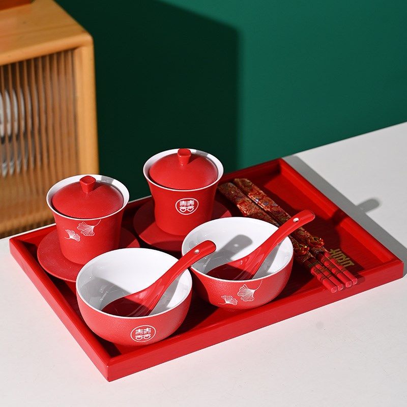 结婚敬茶对杯对碗筷套装茶具新人改口喜茶杯陪嫁用品红色三才盖碗,节庆用品/礼品,喜碗/敬茶杯,淘宝优惠券,粉丝福利购,淘宝优惠卷