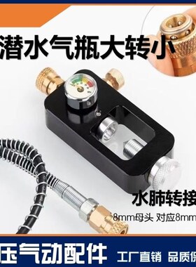 40mpa高压打气机充气阀潜水气瓶大瓶转小瓶花篮头8mm快冲转换接头