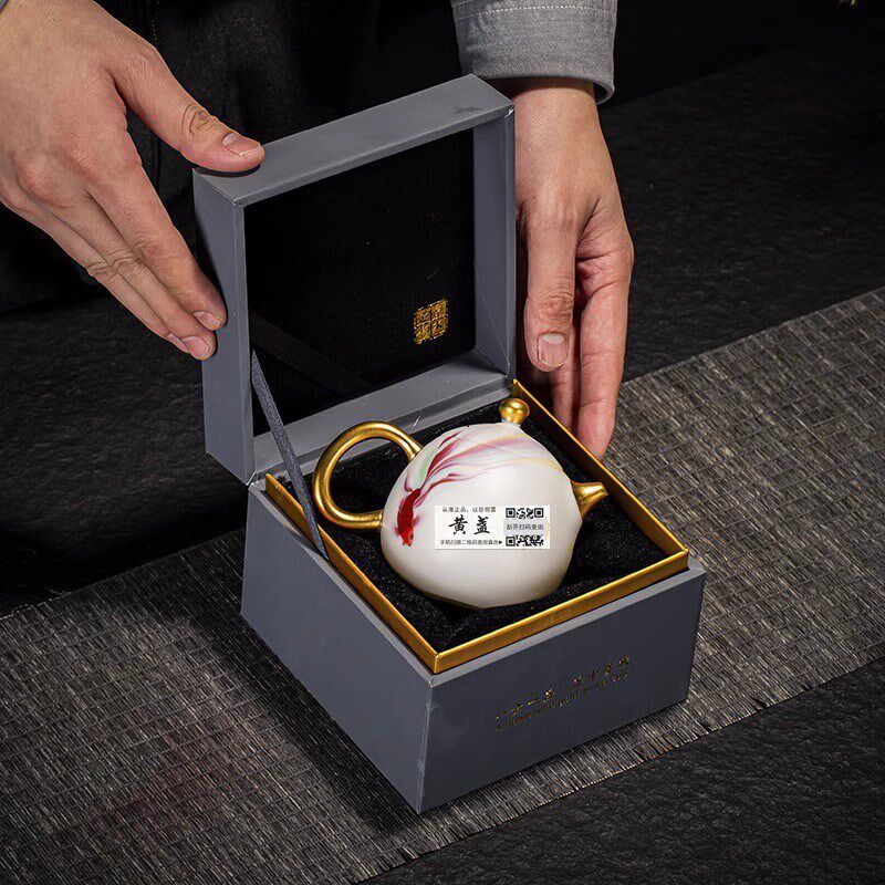 名家手工冰种羊脂玉瓷龙蛋壶高端单壶家用养生泡茶器球孔过滤茶具