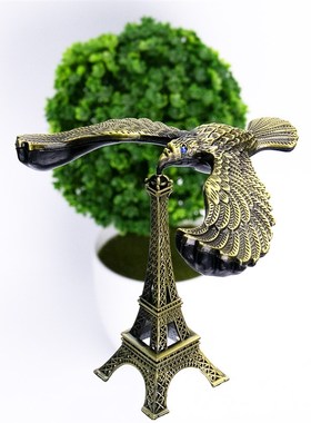 大号平衡老鹰重力鸟不倒翁怀旧反重力金属雕桌面好物磁悬浮空摆件