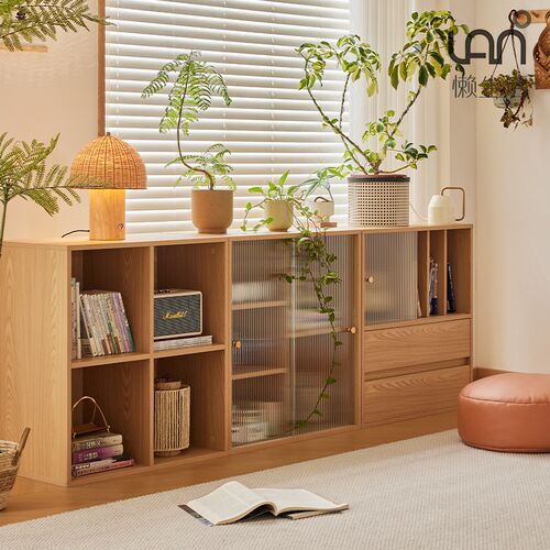 懒生活书柜落地模块组合柜餐边柜家用客厅一体靠墙小户型格子柜