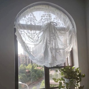 圆型 弧型 拱型窗帘定制 民宿别墅橱窗异形 穹顶窗帘定制