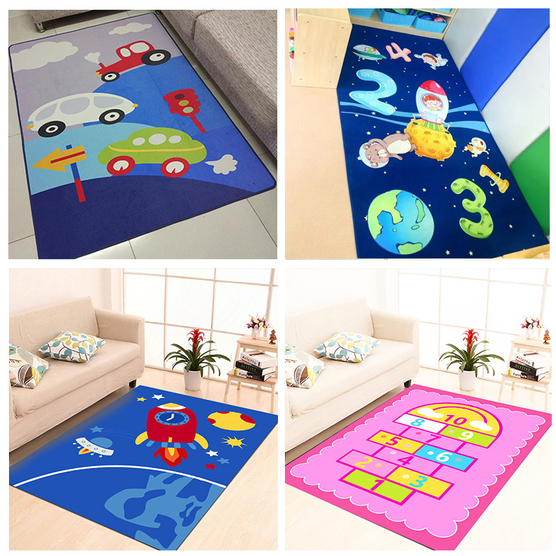 粉色可爱儿童房卡通卧室床边地毯长方形地垫男孩女孩幼儿园垫订做,居家布艺,地毯,淘宝优惠券,粉丝福利购,淘宝优惠卷