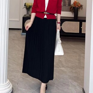 半身裙 新款 吕木定制中高腰裙子时尚 百褶女裙半裙GT7950春夏款