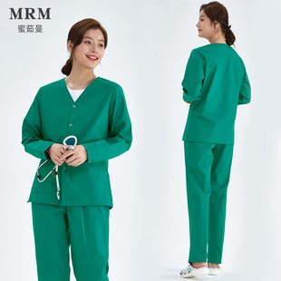 蜜茹曼洗手衣手术室女长袖刷手服手术衣护士服急救巡回服工作服男
