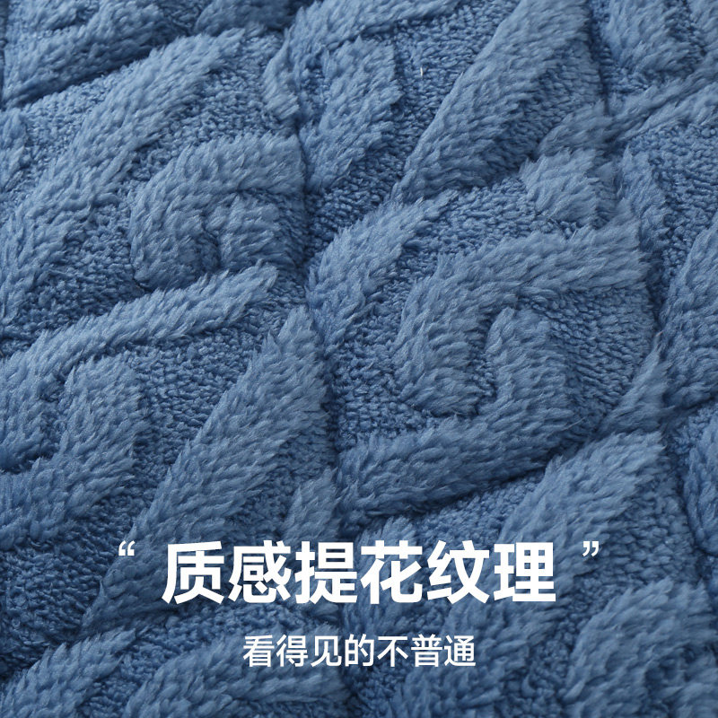 儿童睡袍冬季珊瑚绒男童女童三层夹棉加厚款中大童法兰绒长版浴袍