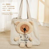 猫包外出可携式 斜跨透气帆布猫咪外出包狗狗宠物背包大容量狗包夏