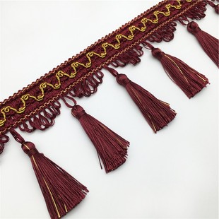 精美窗帘吊穗流苏花边帘头婚庆幕布装饰沙发桌布桌旗吊球花边