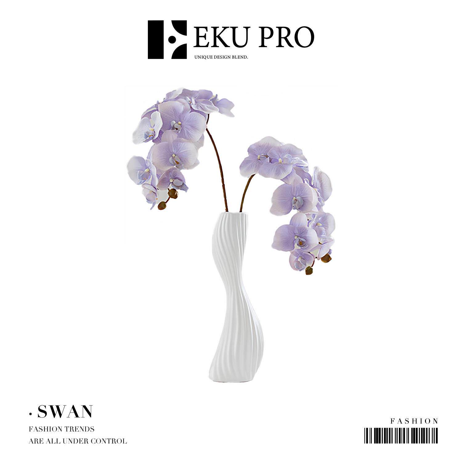 EKU PRO·天鹅·现代白色陶瓷花瓶北欧风花器客厅简约摆件 | Swan