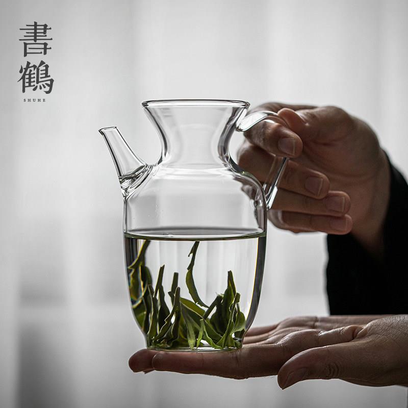 仿宋玻璃茶壶泡绿茶专用茶具小号执壶公道杯家用带过滤绿茶泡茶器