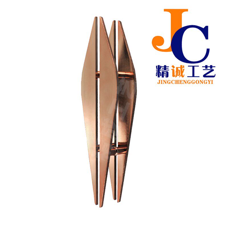 玻璃门大门拉手金色拉丝银色古铜色包厢门木门把手双开门长款把手