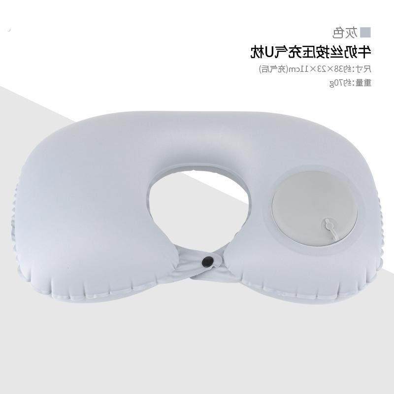 充气U型枕便携可折叠冰丝凉感枕头旅行坐飞机高铁出游神器护颈u枕