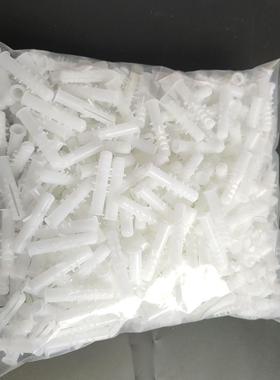 白色塑料膨胀管胀塞涨管6mm7mm8mm带刺胶塞胶粒墙塞优质膨胀管