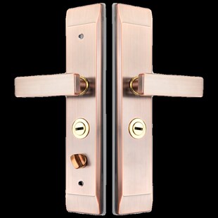 不锈钢防盗门锁具套装家用通用面板把手锁体木门钢门大门机械门锁