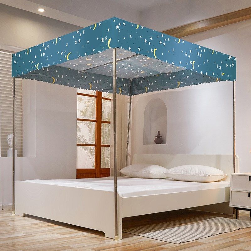 单双人家用蚊帐床顶布遮光挡灰挡灰保暖防尘顶宿舍通用落地带支架,床上用品,蚊帐,淘宝优惠券,粉丝福利购,淘宝优惠卷