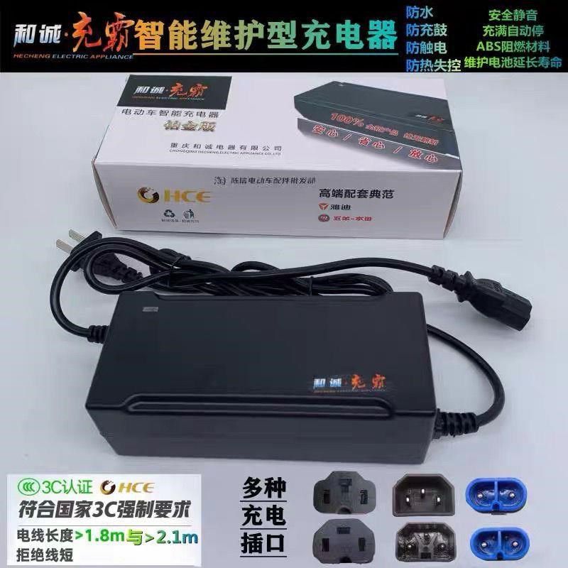 和诚充霸电瓶车充电器48V12AH20AH60V72伏电车两轮 三轮车通用