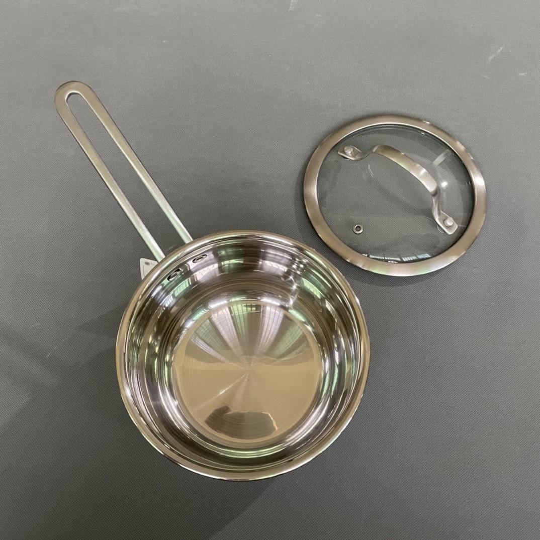 自用推荐！平价好品质单柄煮锅 加厚复底全钢不锈钢奶锅多用锅