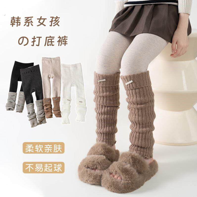 新年加绒加厚堆堆袜裤女童保暖连裤袜一体绒儿童洋气新年打底裤