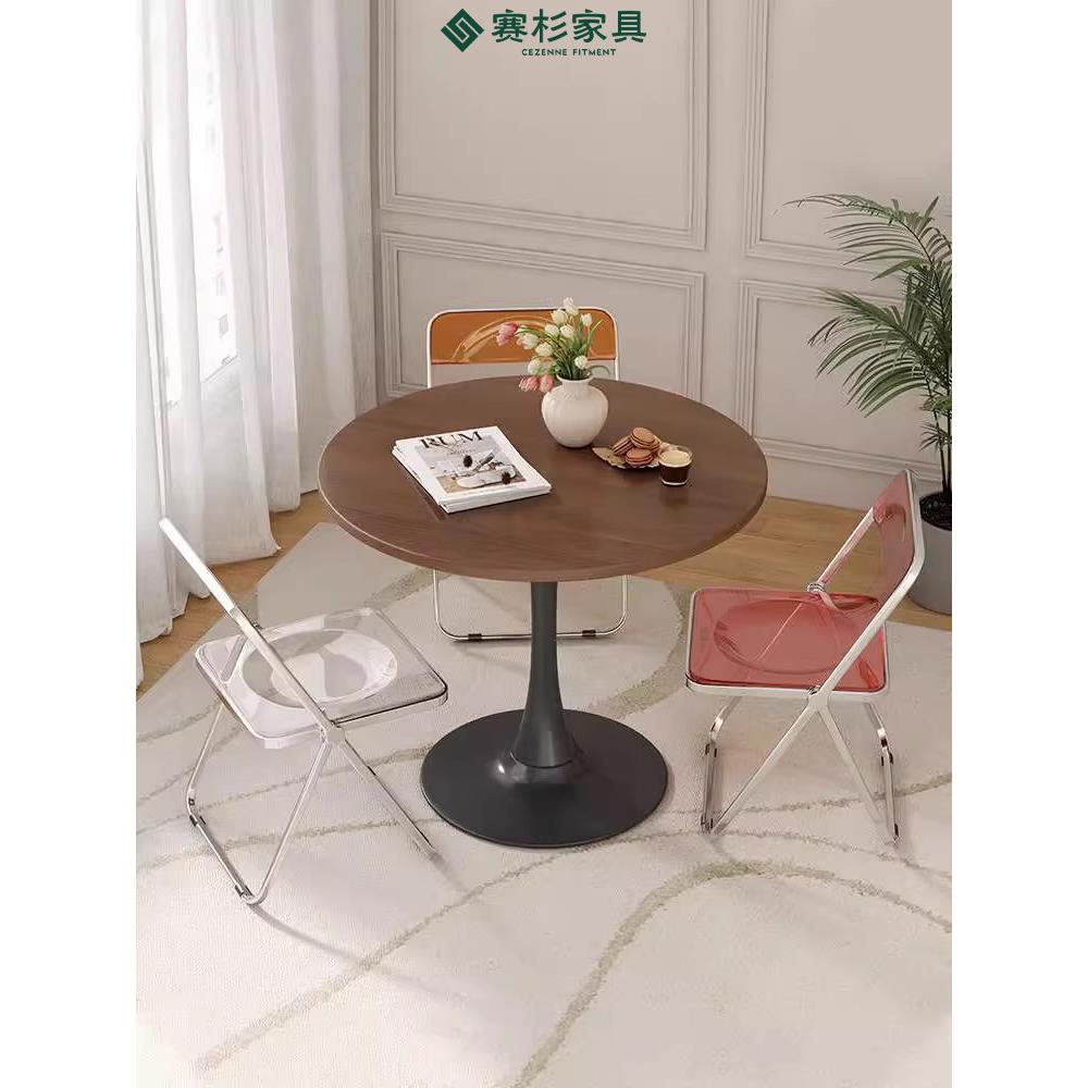 电脑桌轻奢现代卧室简易工作台现代简约客厅小书桌阳台简易小圆桌