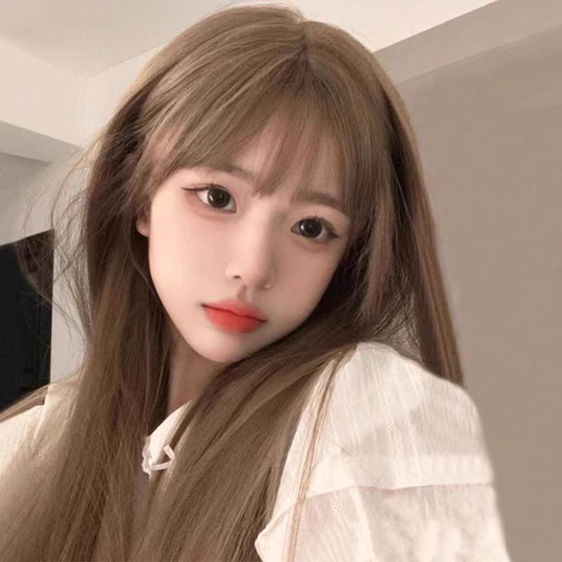 韩式假发女长发黑长直发全头套式lolita圆脸仿真发全真人发假发套