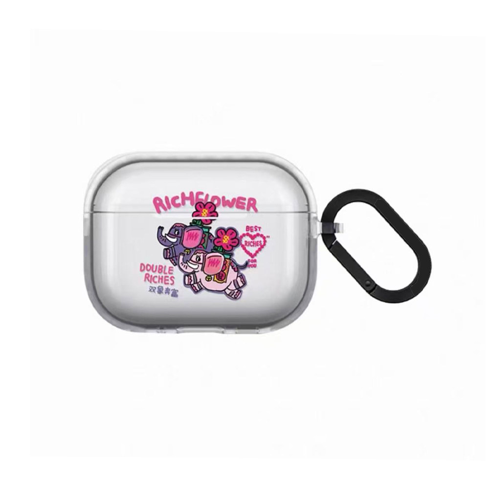 第二弹Rich Flower有钱花耳机壳4代AirPodsPro3代第三代保护套适用AirPodsPro二代AirPods降噪蓝牙新年保护套图片