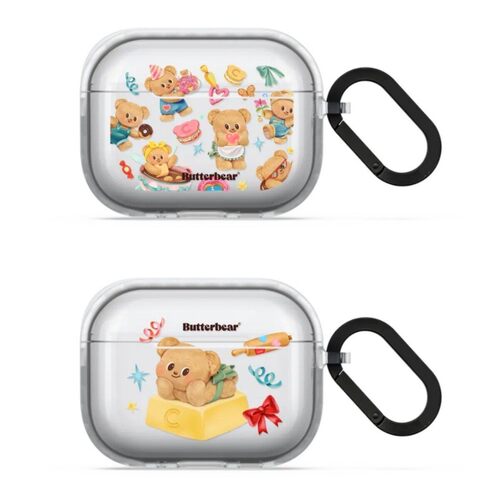 casyetifiy联名黄油小熊Butterbear耳机壳4代AirPodsPro3代第三代保护套适用AirPodsPro二代AirPods降噪蓝牙