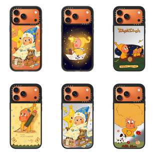 卡通可爱星星人手机壳适用于iPhone17promax星宇橙苹果16promax个性创意15plus艺术防摔14pro镜面磁吸保护套