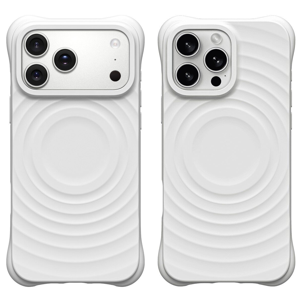 明星网红同款水波纹磁吸适用苹果手机壳iPhone16proma纯色简约14Magsafe13pro防摔15plus华强北12液态保护套