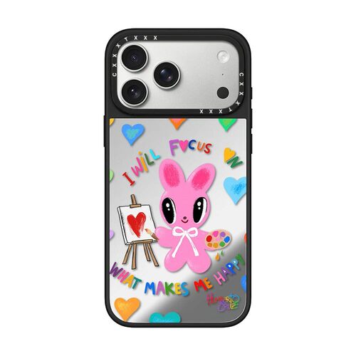 casyetifi联名粉嫩小兔画画爱心涂鸦适用苹果手机壳iPhone17plus元气彩色花印16promax防摔15plus保护套14pro