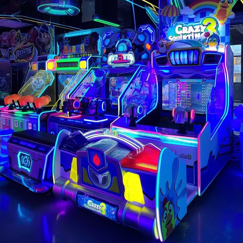 射水射球游戏机儿童投币游戏机双四人室内商场大型电玩城娱乐设备