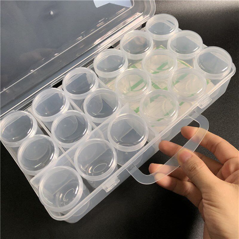 包邮 透明药盒18瓶药丸分装盒分格整理收纳罐密封空瓶PP塑料材质