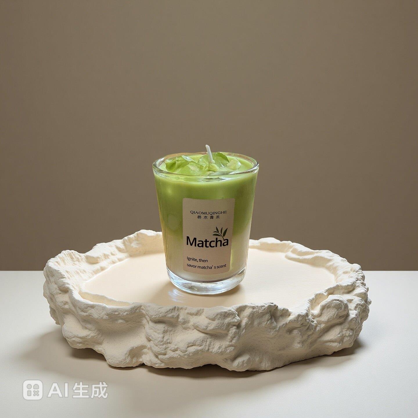高颜值送礼佳品抹茶香薰果冻蜡烛卧室居家饰品浪漫氛围感家用蜡烛
