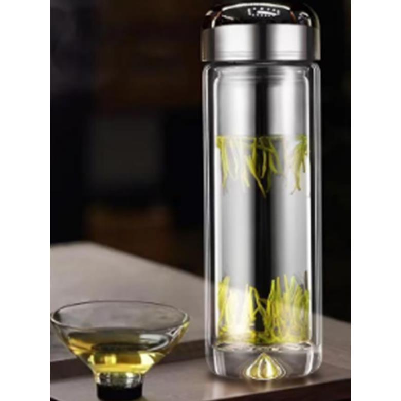 高档水晶爱情双层杯,耐高温男士商务水晶杯,礼品杯