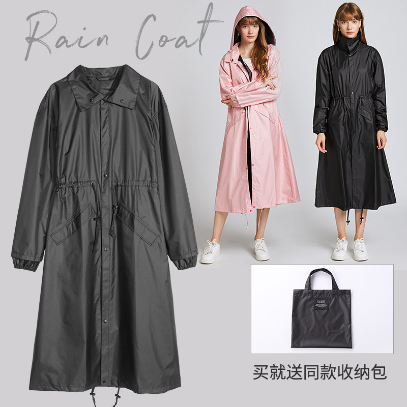 时尚加长加厚成人女男情侣长款全身徒步雨衣防暴雨防水雨披潮外套