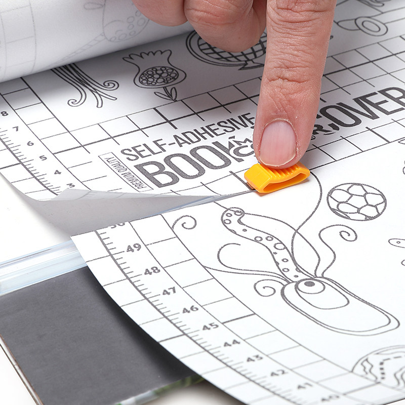 麦思考环保书皮磨砂自粘书膜盒装小学生用防水透明16k a4可裁剪