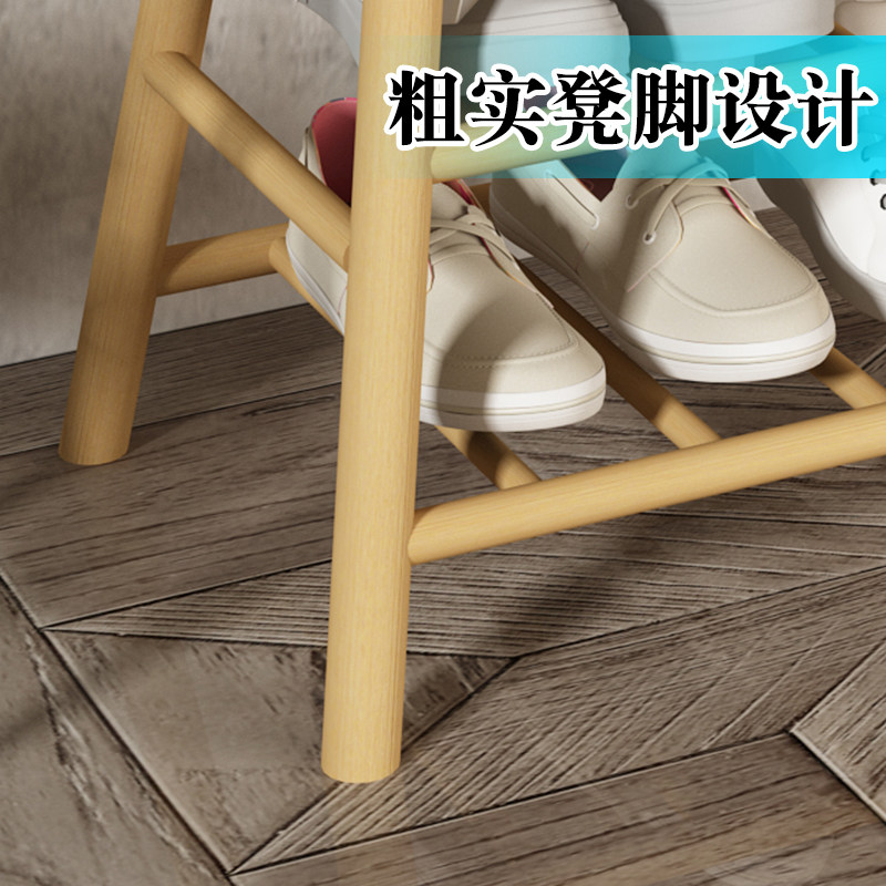 鞋架简易家用实木简约北欧小号客厅组装鞋柜门口玄关欧式换鞋凳