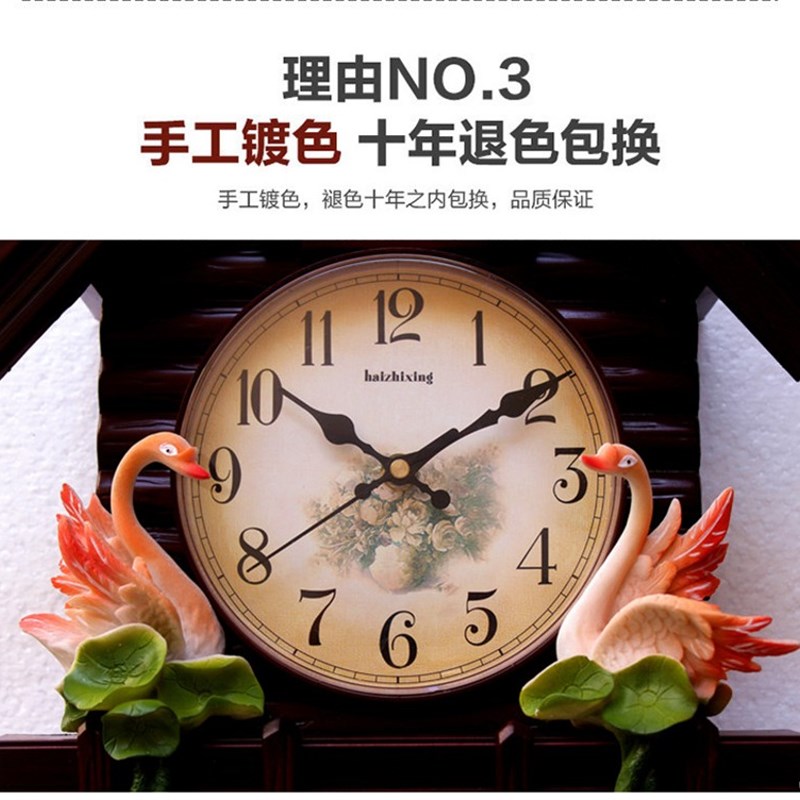 布谷鸟挂钟客厅报时咕咕钟卡通儿童房装饰时钟个性创意静音石英钟